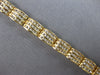 ESTATE WIDE 3.02CT DIAMOND 14KT YELLOW GOLD 3D MULTI ROW CHANNEL TENNIS BRACELET