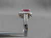 ESTATE 2.30CT DIAMOND & AAA RUBY 14KT WHITE GOLD OVAL HALO ENGAGEMENT RING 19115