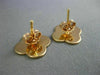 ESTATE .06CT DIAMOND & AAA MOTHER OF PEARL 14KT ROSE GOLD 4 CLOVER STUD EARRINGS