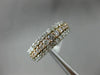 ESTATE .81CT DIAMOND 14K WHITE & ROSE GOLD 3D THREE ROW WEDDING ANNIVERSARY RING