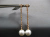 .47CT DIAMOND & AAA PINK SOUTH SEA PEARL 18K ROSE GOLD HEART SHAPE LOVE EARRINGS