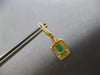 2.2CT DIAMOND & AAA EMERALD 14KT 2 TONE GOLD 3D SQUARE LEVERBACK EARRINGS #28137
