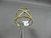 ESTATE LARGE .58CT ROUND DIAMOND 18KT YELLOW GOLD 3D OPEN X DESIGN FUN LOVE RING