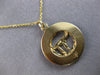 ANTIQUE 14KT YELLOW GOLD 3D HANDCRAFTED CIRCULAR CHAI FLOATING PENDANT #28081