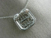 ESTATE LARGE .68CT DIAMOND 14KT WHITE GOLD 3D OCTAGON INVISIBLE PENDANT #21627