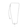 ESTATE .24CT DIAMOND 14KT WHITE GOLD 3D CLASSIC SIDEWAYS CROSS NECKLACE