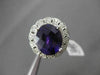 ESTATE 4.62CT DIAMOND & AAA AMETHYST 14K WHITE GOLD FILIGREE FLORAL CLUSTER RING