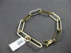 LARGE & LONG 1.1CT DIAMOND 14KT 2 TONE GOLD 3D CLASSIC OVAL LINK TENNIS BRACELET