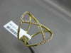 ESTATE LARGE .58CT ROUND DIAMOND 18KT YELLOW GOLD 3D OPEN X DESIGN FUN LOVE RING