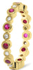 .50CT DIAMOND & AAA RUBY 14KT YELLOW GOLD 3D FILIGREE ETERNITY ANNIVERSARY RING