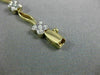 ANTIQUE 1.10CT DIAMOND 18KT WHITE & YELLOW GOLD 3D DAISY FLOWER BRACELET #1688