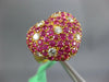ESTATE LARGE 8.0CT DIAMOND & AAA PINK SAPPHIRE 18KT YELLOW GOLD PUFF HEART RING