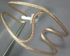 ESTATE WIDE .81CT DIAMOND 14KT ROSE GOLD 3D S CUFF BANGLE BRACELET