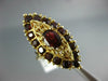 ANTIQUE LARGE 2.50CT GARNET 14K YELLOW GOLD MARQUISE SHAPE FILIGREE RING #20778