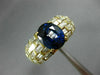 ESTATE LARGE 5.32CT DIAMOND & AAA SAPPHIRE 18KT YELLOW GOLD 3D ANNIVERSARY RING