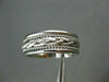 ESTATE WIDE 14KT WHITE GOLD FILIGREE ROPE DESIGN MENS WEDDING RING UNIQUE! #2439