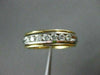 ESTATE WIDE .45CT DIAMOND 14K Y&W GOLD CHANEL SET ANNIVERSARY WEDDING RING #1285