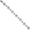 3.64CT DIAMOND 18K WHITE GOLD 3D ROUND & BAGUETTE SQUARE & ROUND TENNIS BRACELET