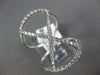 ESTATE LARGE .58CT DIAMOND 18KT WHITE GOLD 3D X LOVE RING