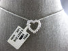 .50CT DIAMOND 14KT WHITE GOLD 3D CLASSIC ROUND OPEN HEART LOVE FLOATING PENDANT