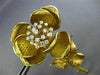 ESTATE EXTRA LARGE 1.0CT DIAMOND 18KT WHITE & YELLOW GOLD ROSE FLOWER BROOCH PIN