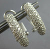 .52CT DIAMOND 14KT WHITE GOLD MULTI ROW PAVE UMBRELLA CLIP ON HANGING EARRINGS