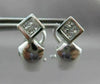 ESTATE .40CT DIAMOND PRINCESS CUT 14KT WHITE GOLD LONG CLIP ON EARRINGS #3822