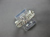 ESTATE .45CT DIAMOND 14KT WHITE GOLD 3D 2 ROW LOVE KNOT ANNIVERSARY RING #28021