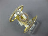 ESTATE LARGE .67CT DIAMOND 18KT TRI COLOR GOLD 3D TRIPLE CIRCLE OF LIFE FUN RING