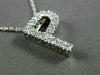 ESTATE LARGE .21CT DIAMOND 14KT WHITE GOLD 3D "P" FLOATING INITIAL PENDANT 18476