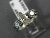 ANTIQUE WIDE .95CT MARQUISE & ROUND DIAMOND 14K WHITE GOLD ENGAGEMENT RING 18478