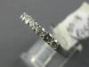 ESTATE .55CT DIAMOND 18KT WHITE GOLD 3D CLASSIC 7 STONE WEDDING ANNIVERSARY RING