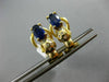 ESTATE 1.46CT DIAMOND & SAPPHIRE 14KT WHITE GOLD ETOILE CLIP ON HANGING EARRINGS