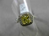 ESTATE 1.82CTW GIA FANCY YELLOW DIAMOND 18KT WHITE GOLD HALO ENGAGEMENT RING