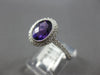 1.39CT DIAMOND & AAA AMETHYST 14KT WHITE GOLD 3D OVAL & ROUND FILIGREE LOVE RING