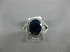 ESTATE 3.33CT DIAMOND & AAA SAPPHIRE 14KT GOLD 3D OVAL FILIGREE ENGAGEMENT RING