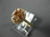 ESTATE WIDE 1.15CT DIAMOND & AAA MORGANITE 14K ROSE GOLD 3D HALO ENGAGEMENT RING