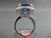 LARGE 17.97CT DIAMOND & TANZANITE 18KT WHITE GOLD 3D ROUND HALO ENGAGEMENT RING