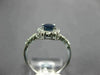 ESTATE 1.47CT DIAMOND & AAA OVAL SAPPHIRE 14K WHITE GOLD CLASSIC ENGAGEMENT RING