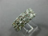 LARGE 2.30CT ROUND DIAMOND 14K WHITE GOLD 3D DOUBLE ROW WEDDING ANNIVERSARY RING