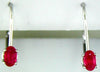 .50CT AAA RUBY 14KT WHITE GOLD CLASSIC OVAL SOLITAIRE LEVERBACK HANGING EARRINGS