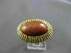 ANTIQUE WIDE & LARGE AAA GOLDSTONE 14KT YELLOW GOLD 3D SOLITAIRE FUN RING #24322