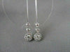 ANTIQUE LONG 1.77CT ROUND DIAMOND 14KT GOLD DROP HANGING EARRINGS ONE OF A KIND