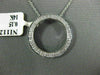ESTATE .15CT DIAMOND 14K WHITE GOLD CLASSIC CIRCLE OF LIFE FLOATING LOVE PENDANT