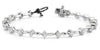 ESTATE 3.0CT DIAMOND 14KT WHITE GOLD 3D CLASSIC BY THE YARD LOVE TENNIS BRACELET