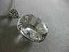 ESTATE LARGE 8.57CT DIAMOND & AAA BLACK NEEDLE QUARTZ 14KT WHITE GOLD 3D PENDANT