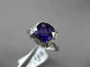 ANTIQUE 2.04CT DIAMOND & AAA AMETHYST 14KT WHITE GOLD EXTRA FACET FILIGREE RING