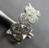 ESTATE WIDE 1.13CT DIAMOND 18K WHITE GOLD ROUND INFINTY WEDDING ANNIVERSARY RING