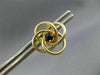 ESTATE .25CT AAA SAPPHIRE 14KT YELLOW GOLD 3D LOVE KNOT STUD EARRINGS #20858