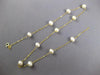 ESTATE AAA PEARL 14KT YELLOW GOLD 3D BY THE YARD FUN LOVE NECKLACE #27231